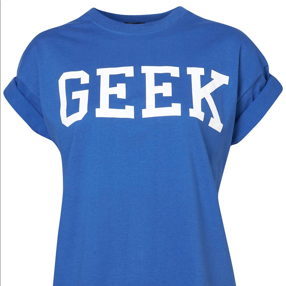 Topshop Blue Geek T-shirt